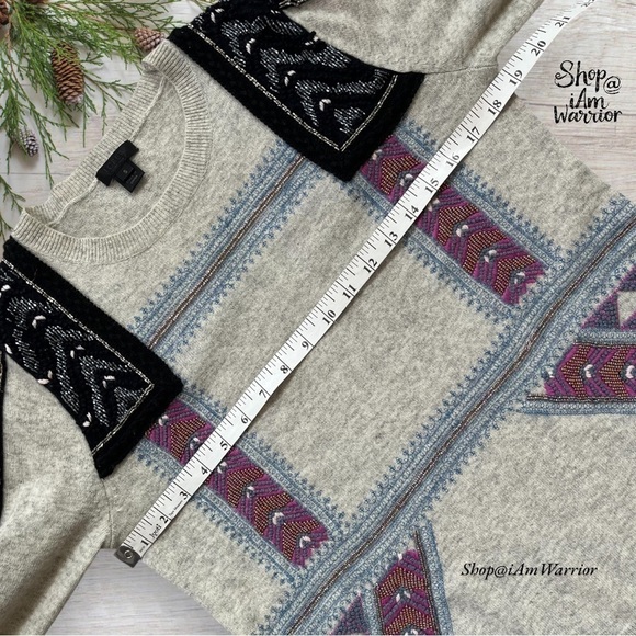 J.Crew Collection hand embroidered/beaded crewneck sweater *shop@iamwarrior - Picture 8 of 14